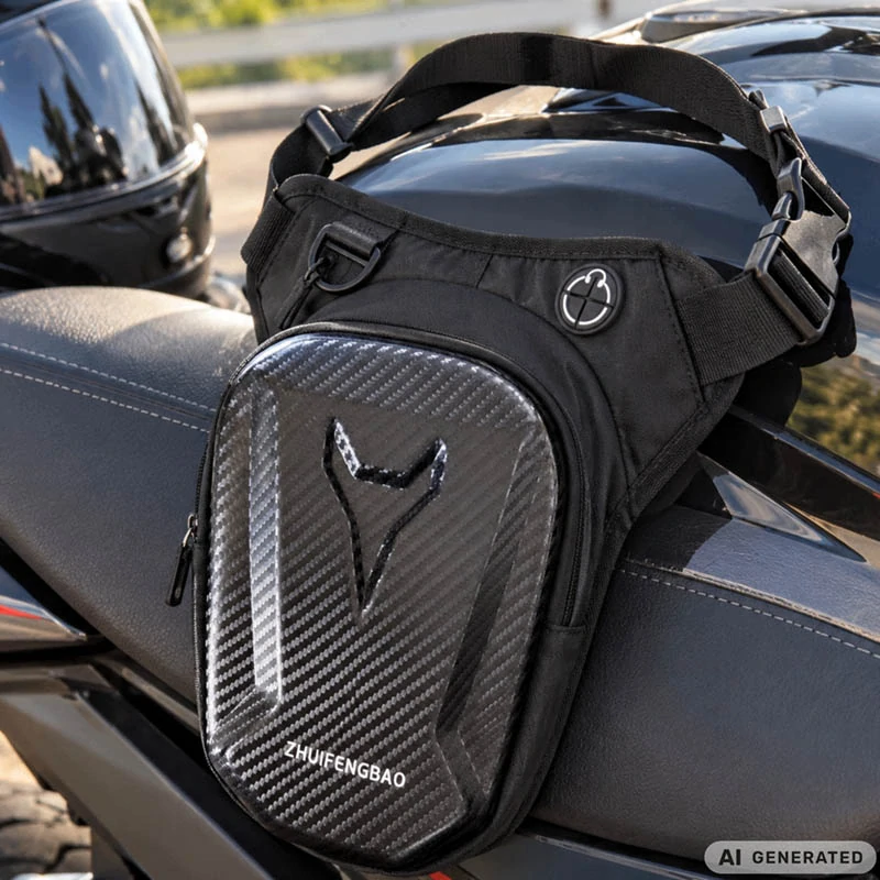 Motocyklová taška na nohu čierna