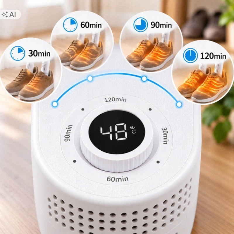 Elektrický sušič topánok s časovačom a skladacími ramenami