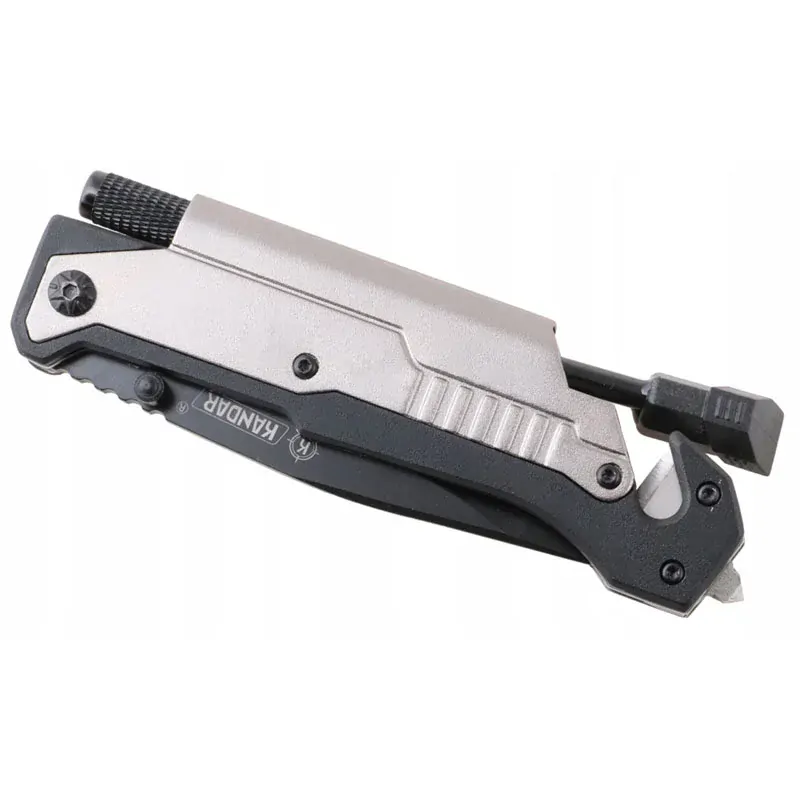 Záchranársky vreckový nôž 3v1 Kandar Flashlight Fire starter N53