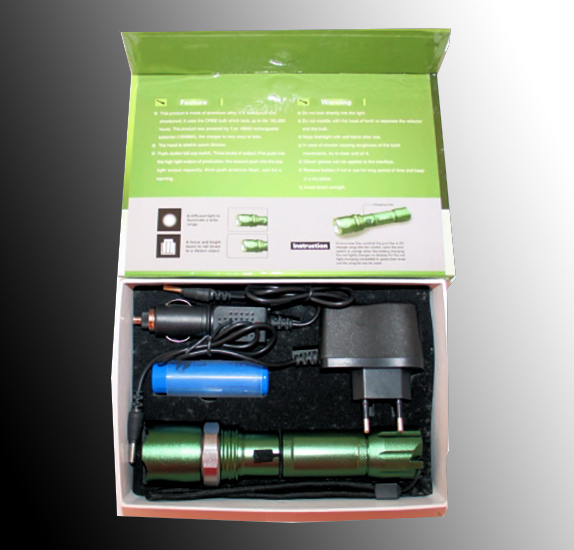 Baterka HPLED green ALU