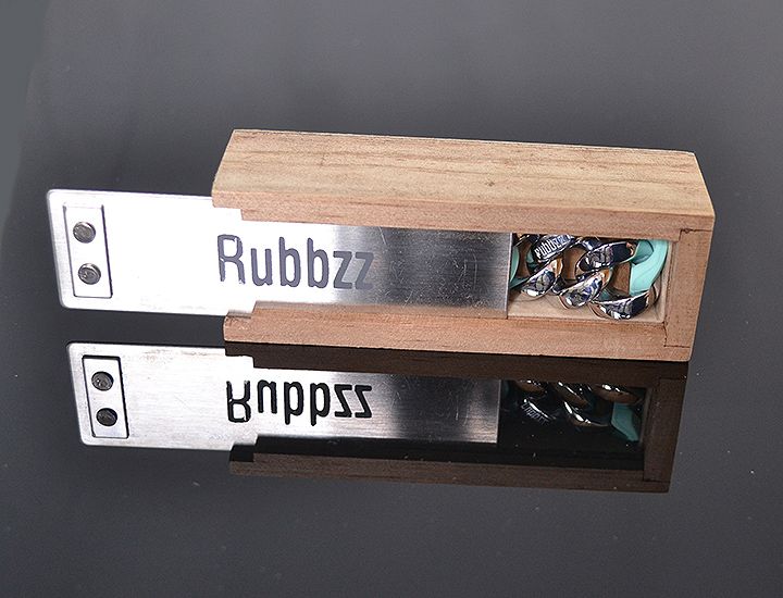 Náramok RUBBZZ CYAN & SILVER