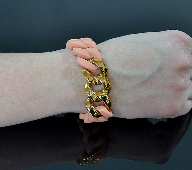 Náramok RUBBZZ NUDE & GOLD