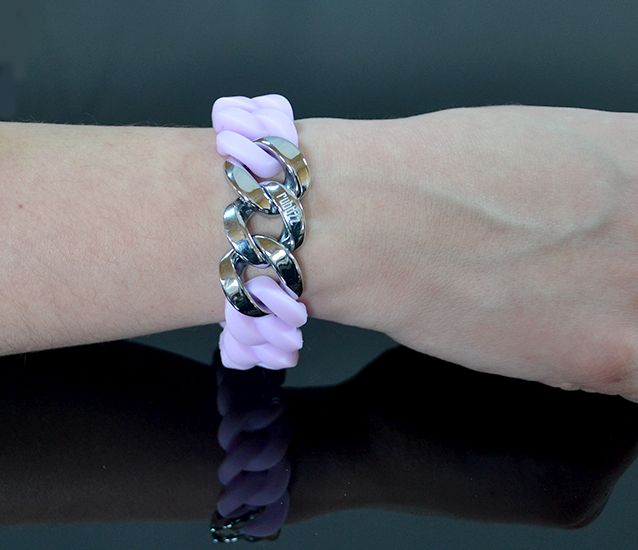 Náramok RUBBZZ VIOLET & SILVER