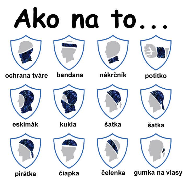 Tajný život maznáčikov modrý - Detský šál komín