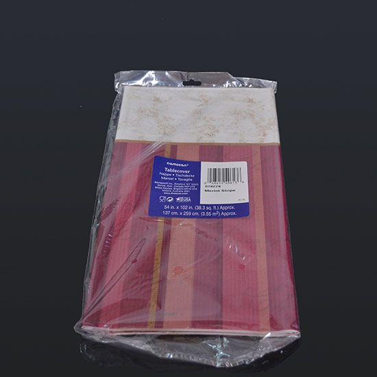 Obrus amscan 137x259cm Merlot Stripe