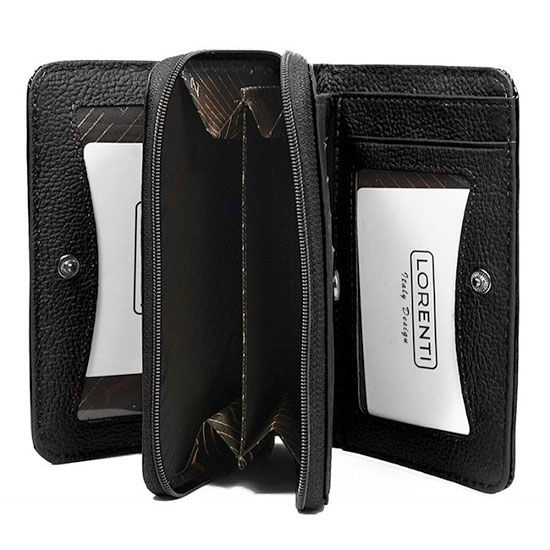 Peňaženka dámska kožená Lorenti 01-12 RC čierna