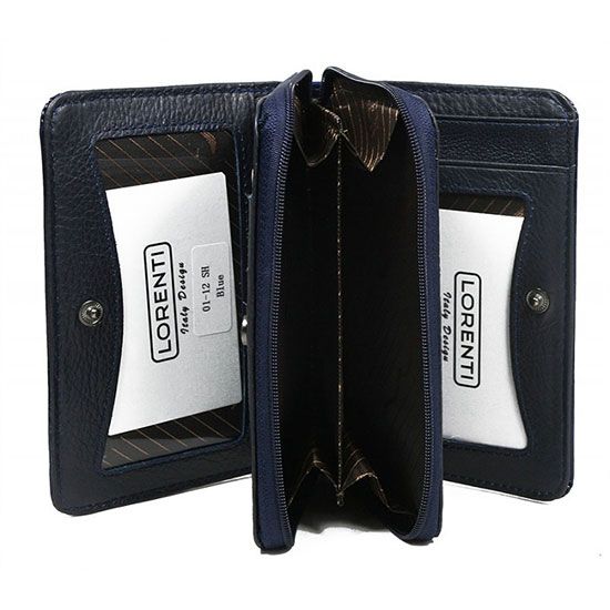 Peňaženka dámska kožená Lorenti 01-12 SH modrá