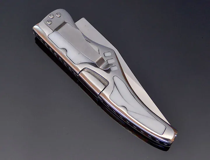 Zatvárací nožík Kandar White Bone 24/11cm