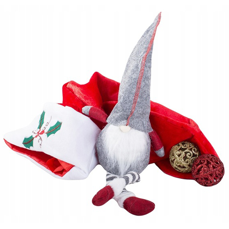 Zelený vianočný škriatok s visiacimi nohami 50cm