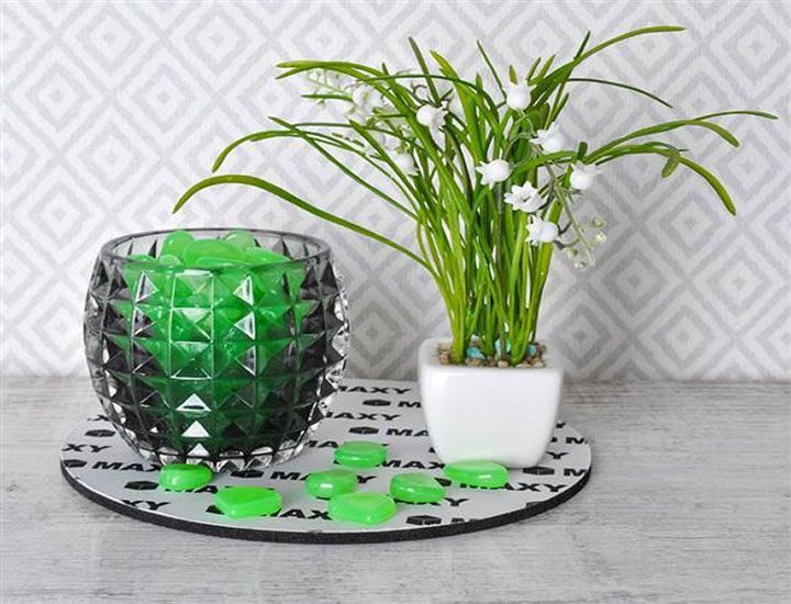 Fluorescenčné kamienky 100ks zelené