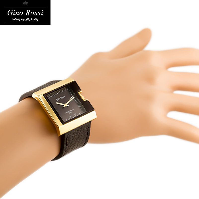 Náramkové hodinky GINO ROSSI - VENICE gold/brown