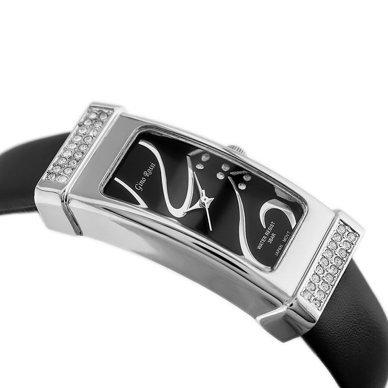 Náramkové hodinky GINO ROSSI - 7459A black/silver