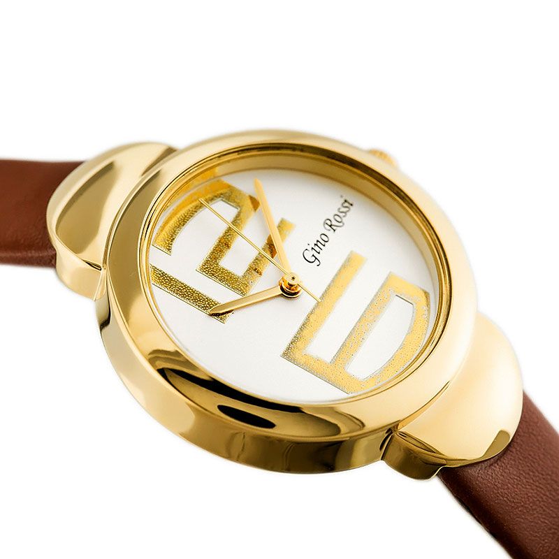 Náramkové hodinky GINO ROSSI - 8311A brown/gold