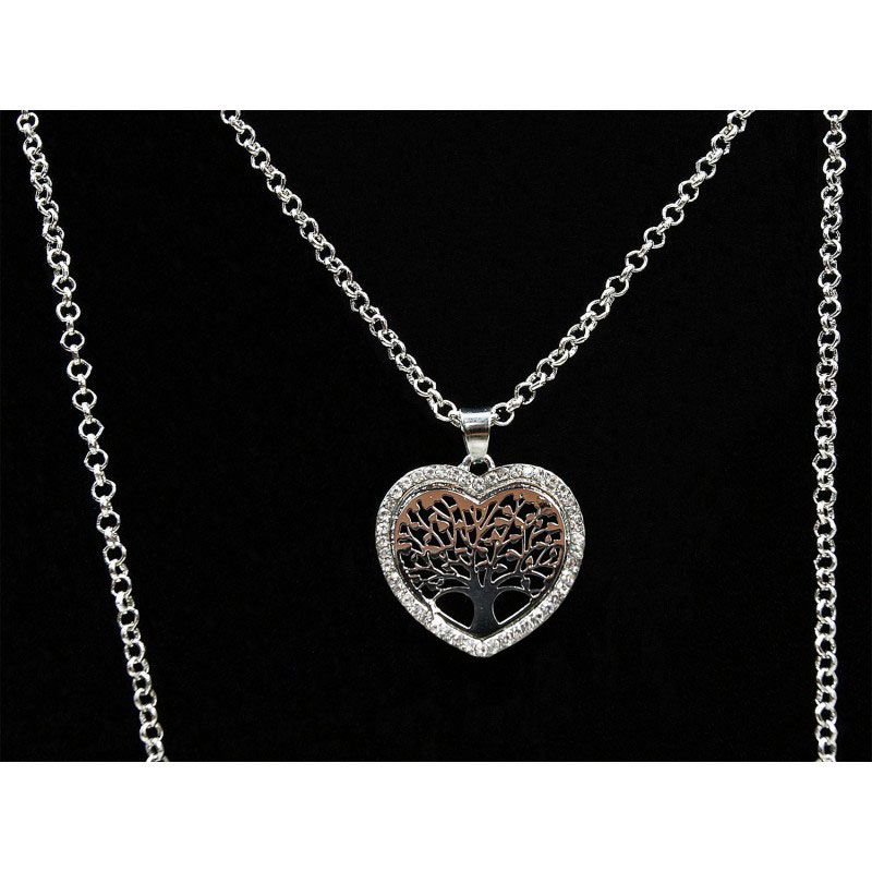 Náhrdelník dámsky Lorenti Tree in Heart silver double