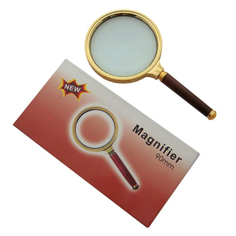 Lupa kovová Gold 90 mm