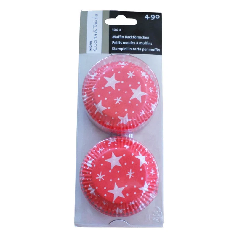 Papierové formičky na muffiny Hviezda 100 ks 7 cm