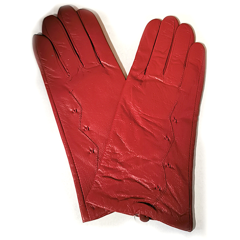 Rukavice dámske kožené fialové V3