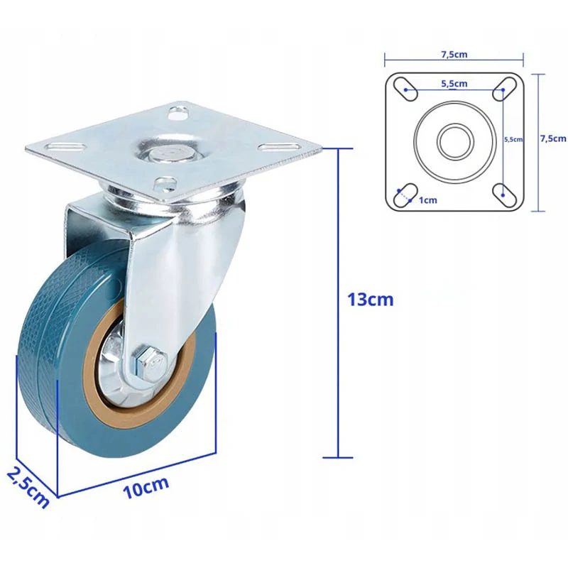 Otočné nábytkové koliesko 4" 10cm