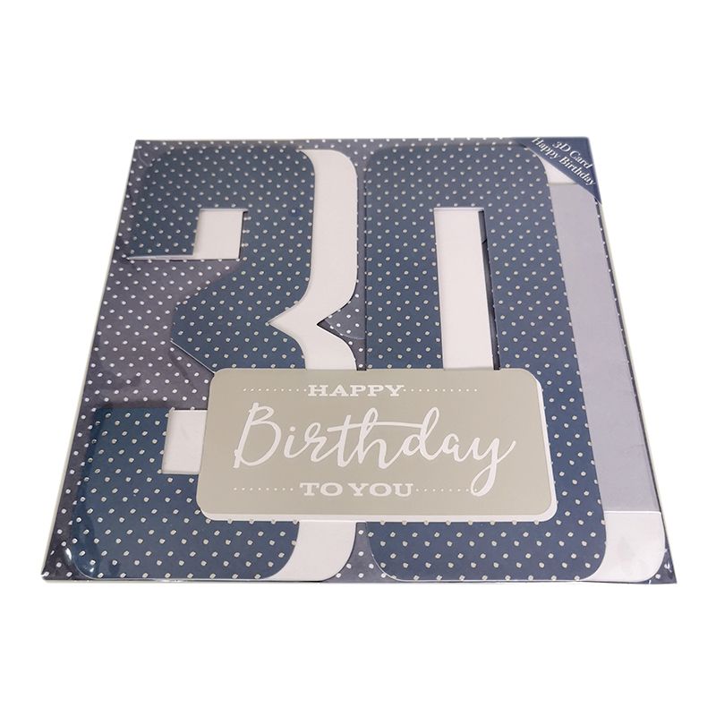 3D karta Happy birthday 30