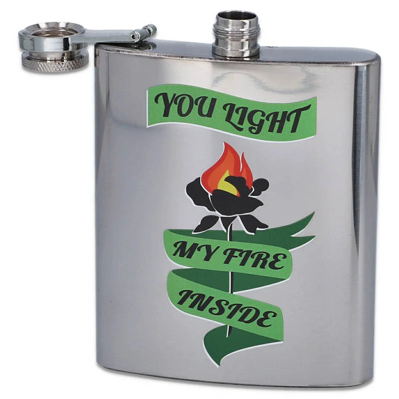 Ploskačka nerezová 180ml You Light My Fire Inside