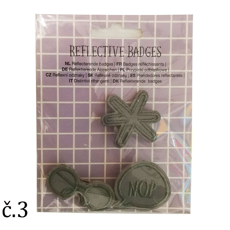 Reflexné odznaky RB2 3ks