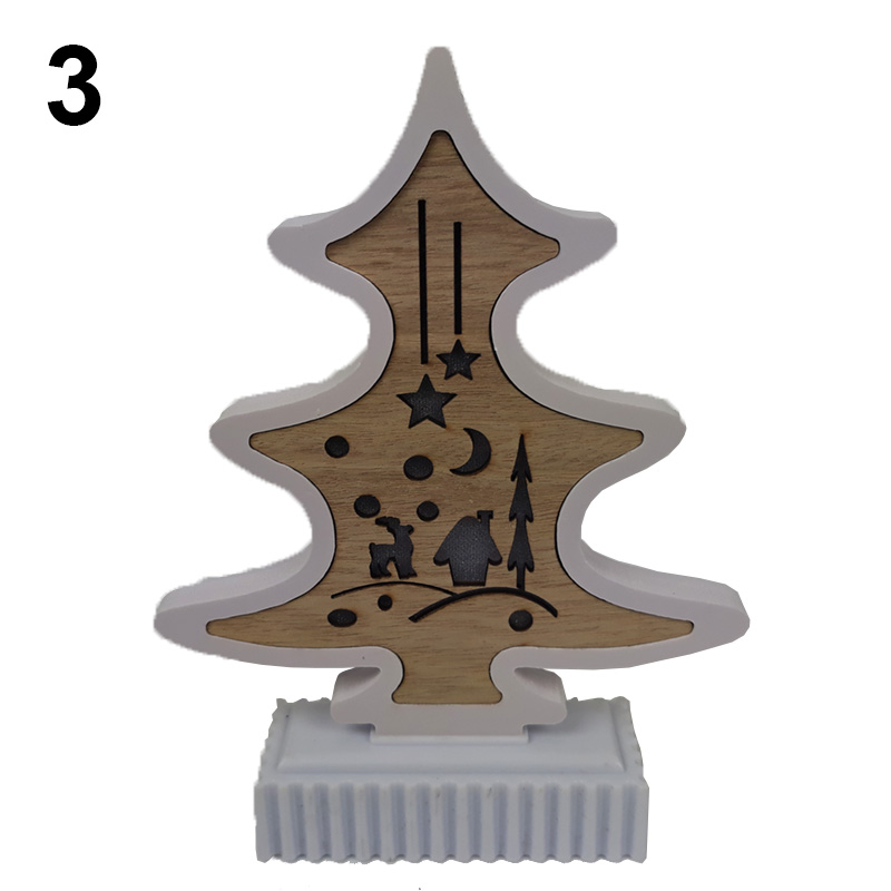 Drevený stromček svietiaci 21cm