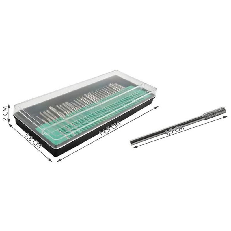 Diamanotvé frézy - sada 30 kusov