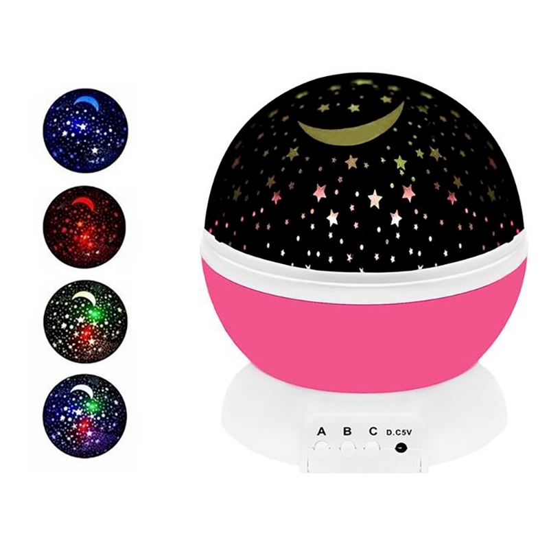 Lampa s projektorom ružová 