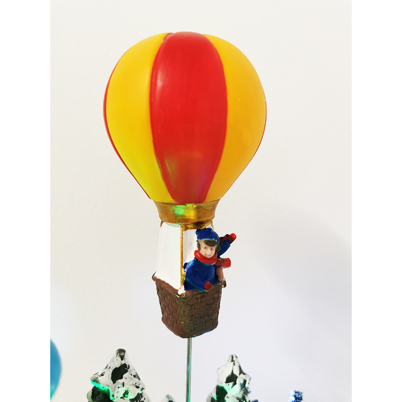 Scenéria - Zimná krajinka s deťmi v balóne