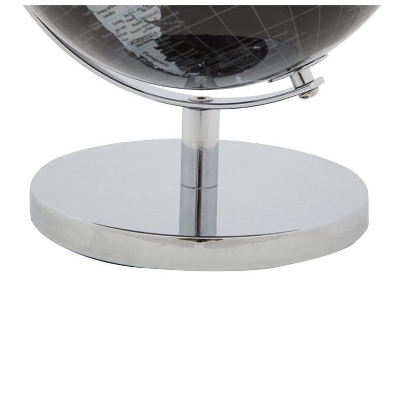 Glóbus na kovovom podstavci black/silver