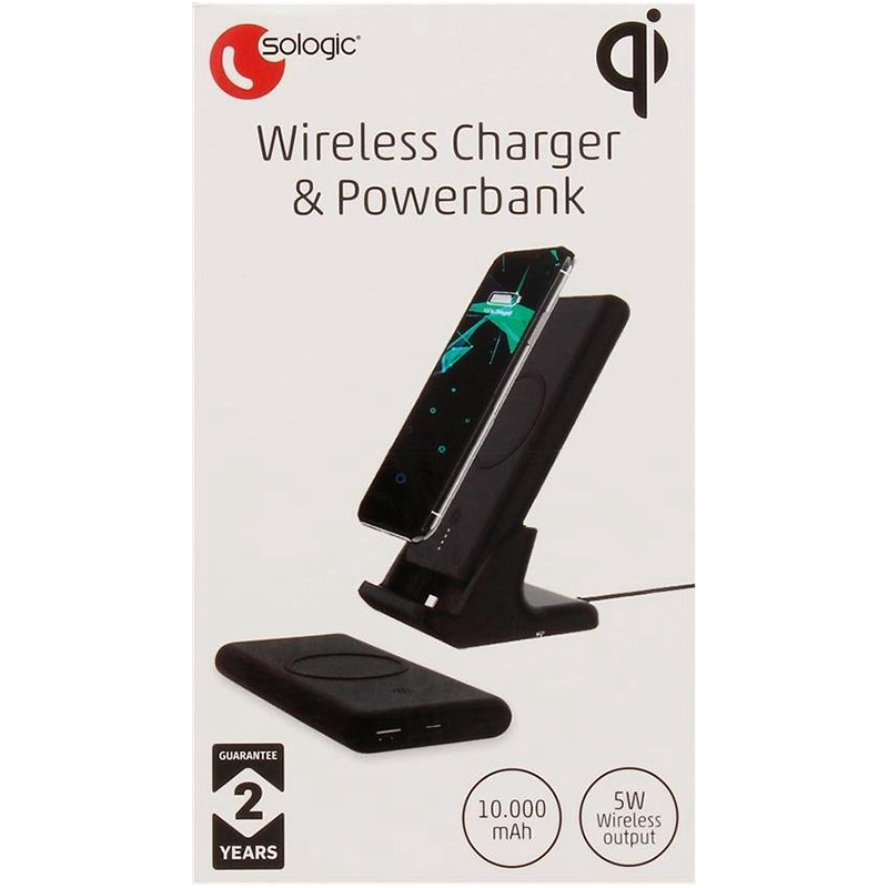 SOLOGIC Qi Bezdrôtová nabíjačka + powerbank 2v1 26-5D