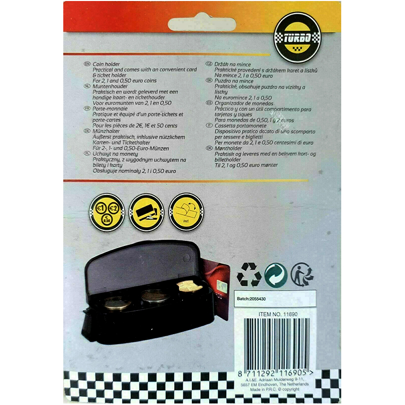 Púzdro na mince a Stojan na vizitky a parkovací lístok 2v1