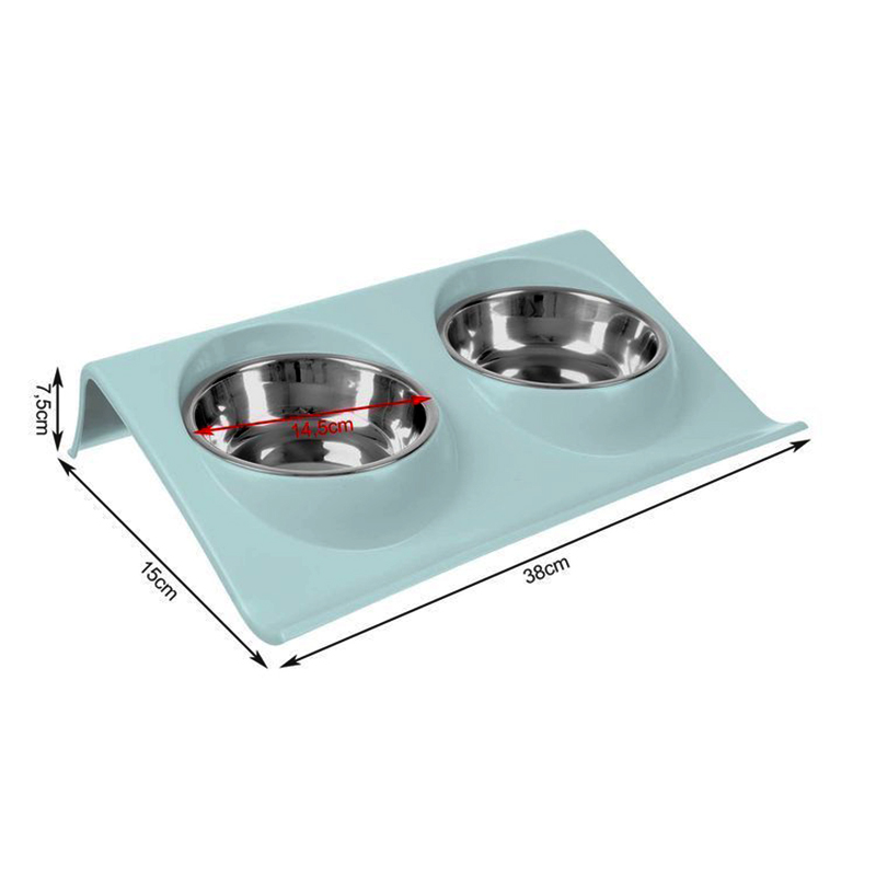 Miska na krmivo dvojitá so stojanom