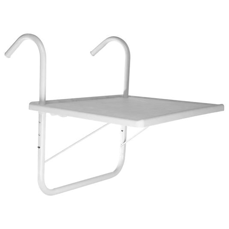 Balkónový závesný stolík biely