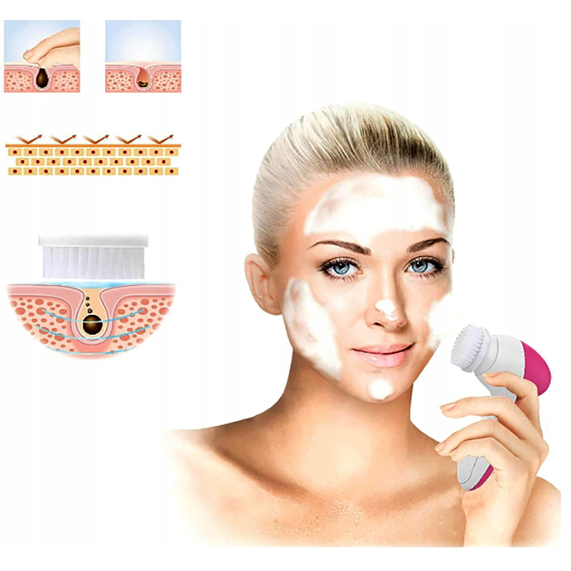 Elektrická masážna kefka na tvár 5 v 1 