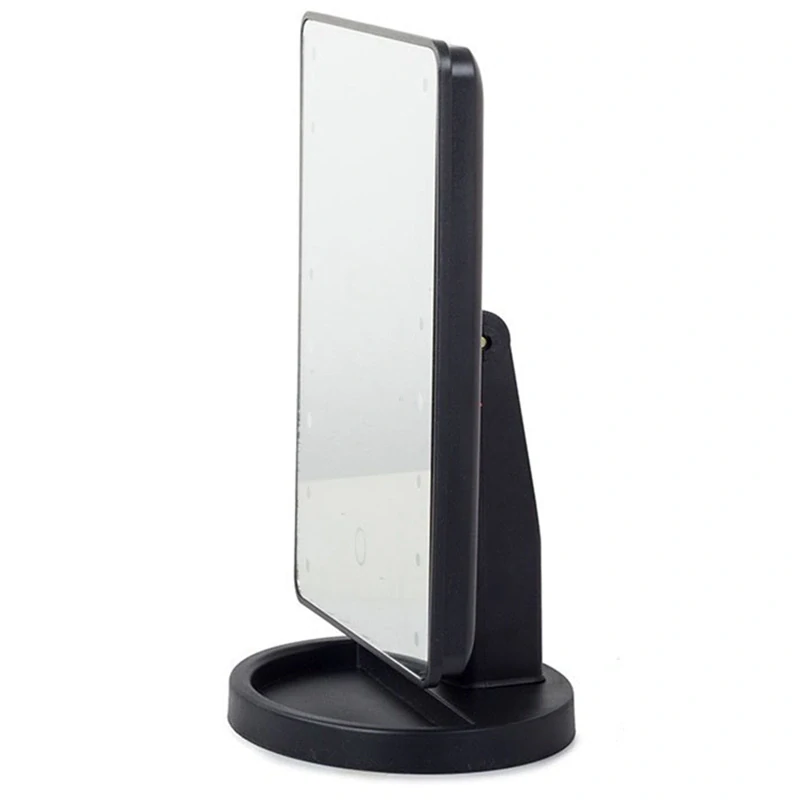 Zrkadlo kozmetické 16x LED 180° čierne