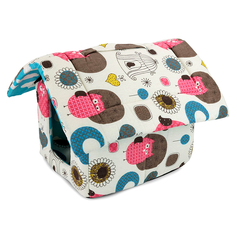 Búda pre psa a mačku rozmer Sova ružová L