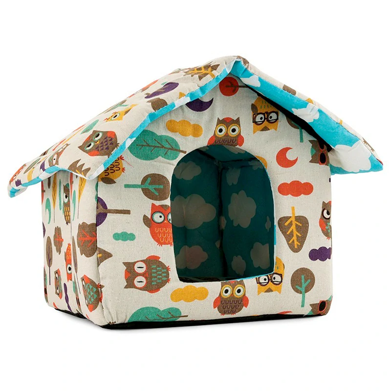 Búda pre psa a mačku rozmer Sova hnedá XL