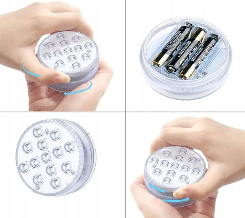 Vodotesná 10LED RGB bazénová lampa s ovládačom