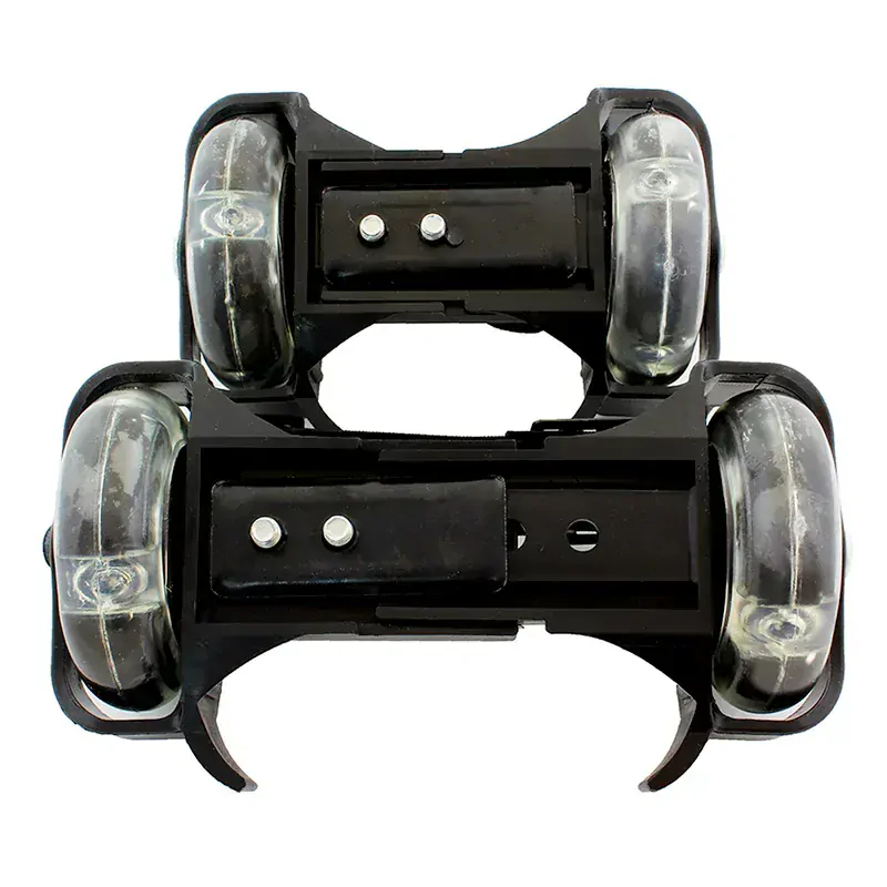 Svietiace kolieska na topánky LED čierne
