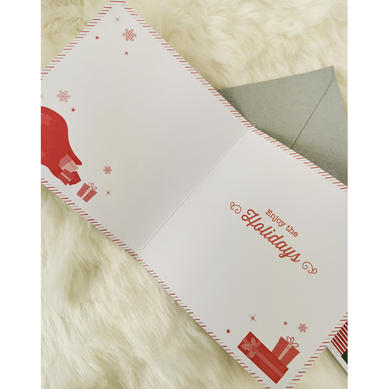 Sada luxusných vianočných 3D pohľadníc s obálkami 5 ks