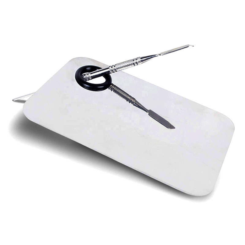 Kozmetická paleta na miešanie farieb - nerez