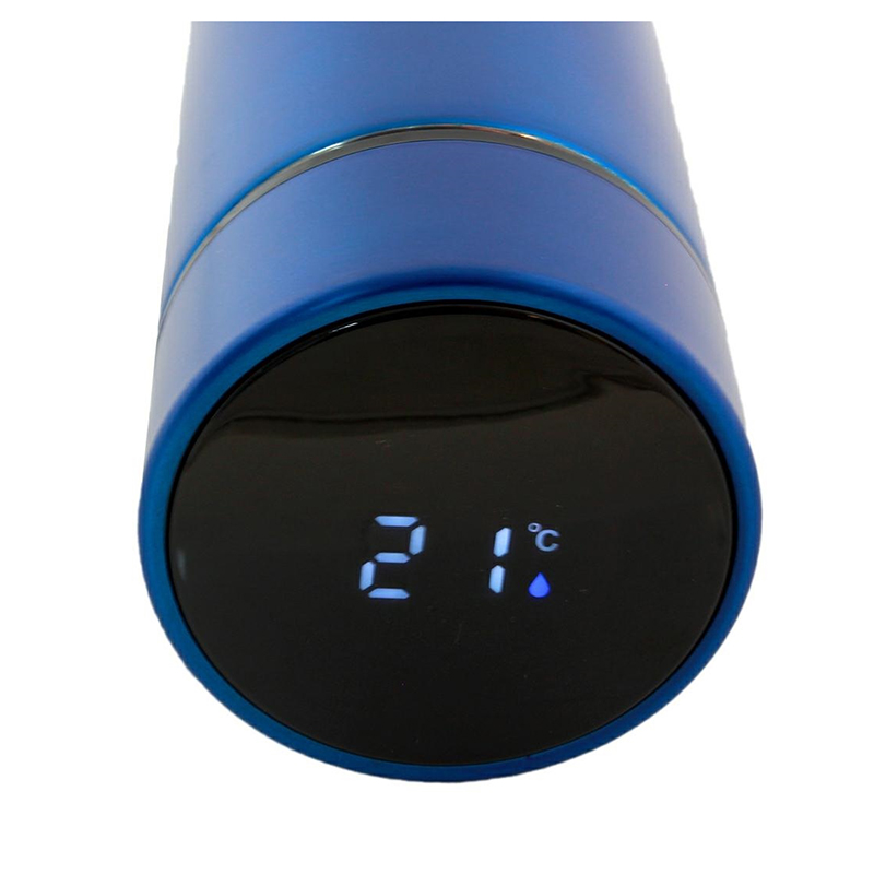 Termo hrnček s LED displejom modrý