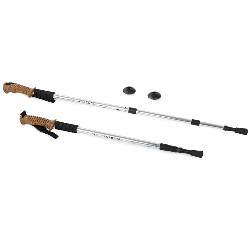 ENERGIA - Teleskopická turistická palica Nordic strieborná 1ks