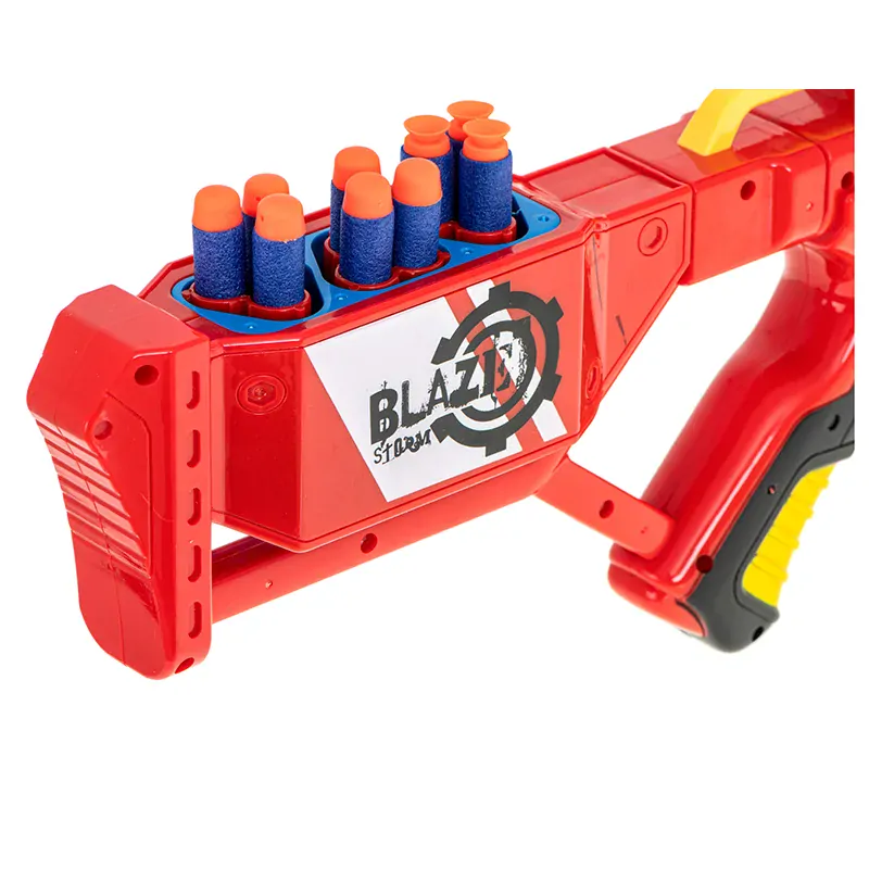 Blaze Storm Samopal - Automat na penové strely + 20 nábojov červený