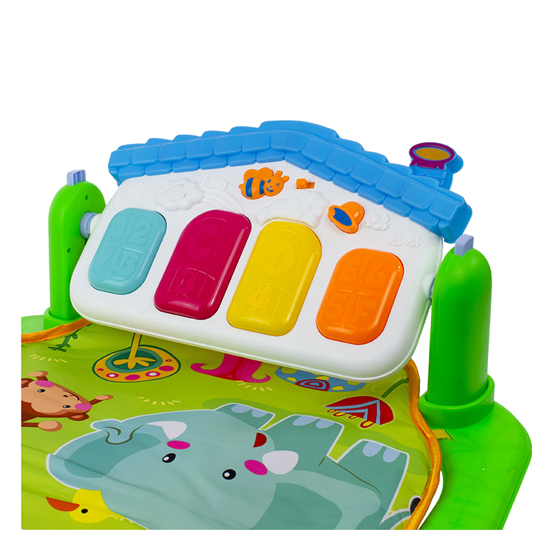 Vzdelávacia podložka pre deti 4 v 1 + piáno + hračky na zavesenie