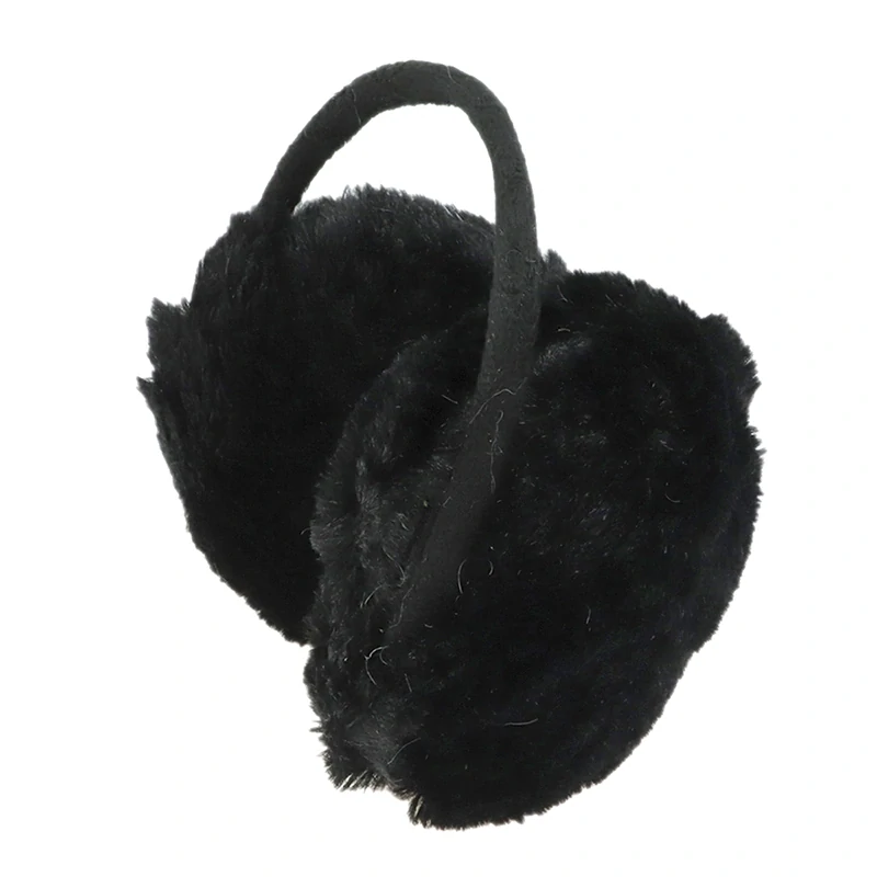 Kožušinové chrániče na uši čierne