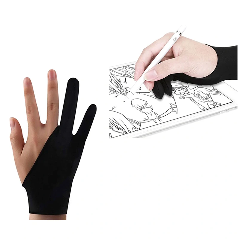 Rukavica na kreslenie na grafických tabletoch čierna