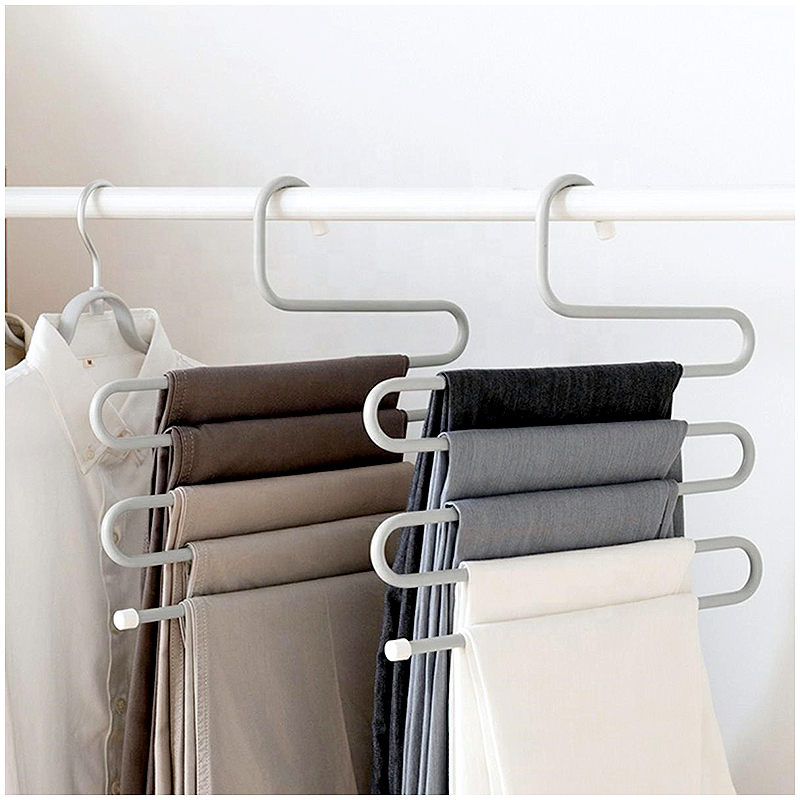 Vešiak - Organizér na nohavice do skrine strieborný