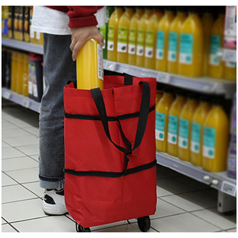 Taška nákupná na kolieskach zelená